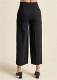 Crop Wide Leg Pants Black