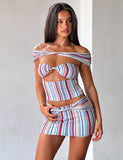 HAZE TWIST SKIRT VARIEGATED STRIPE