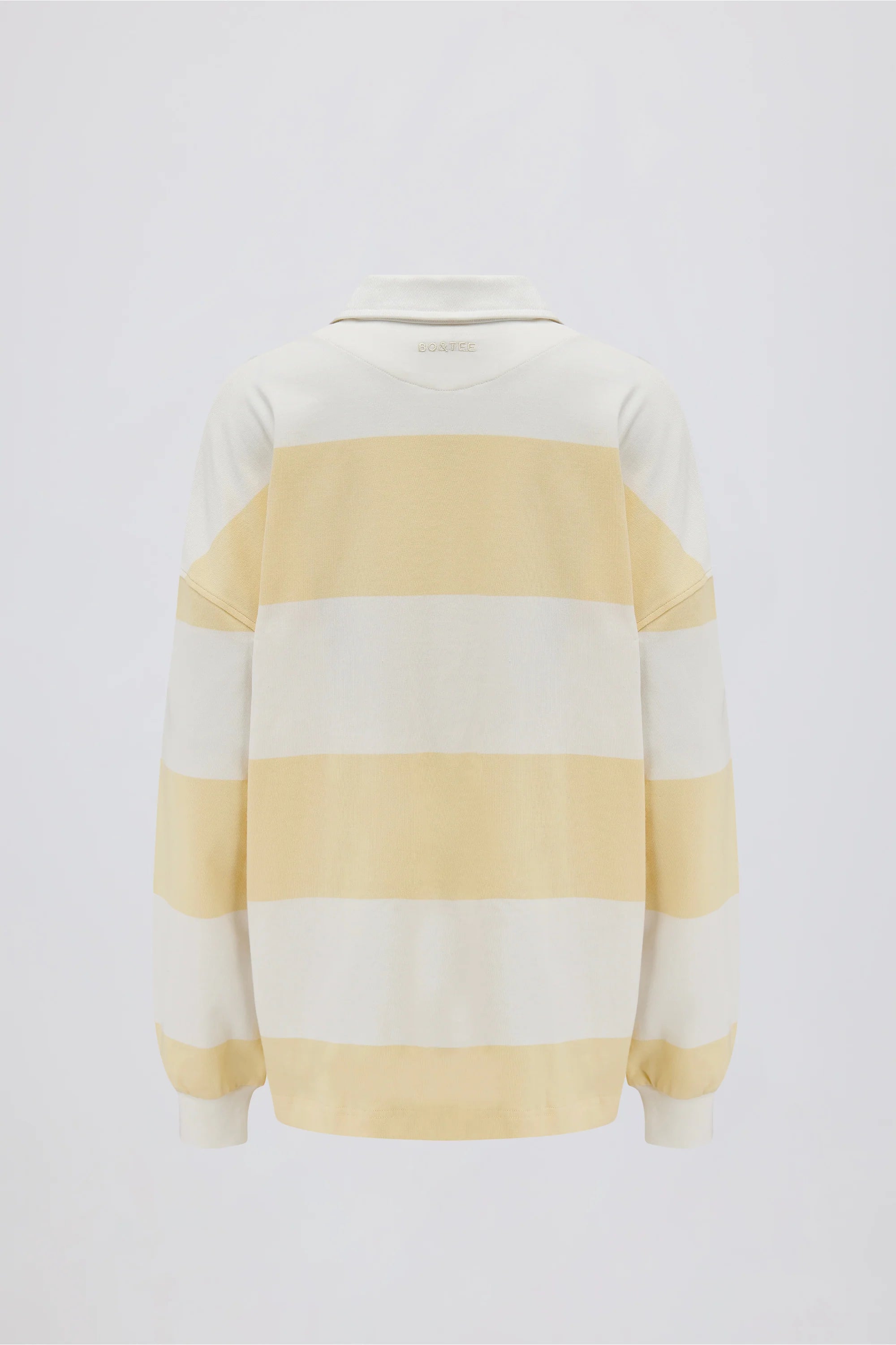 Striped Oversized Long Sleeve T Shirt in Lemon
