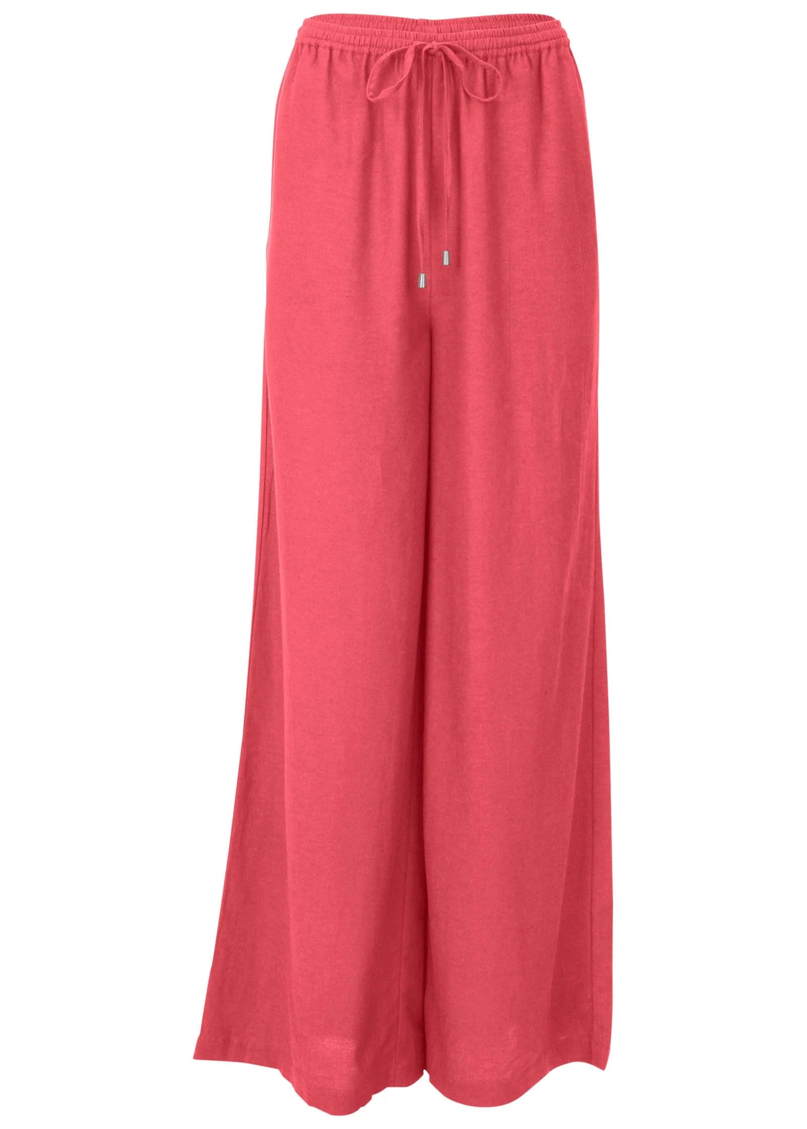 Linen Wide Leg Pant Coral