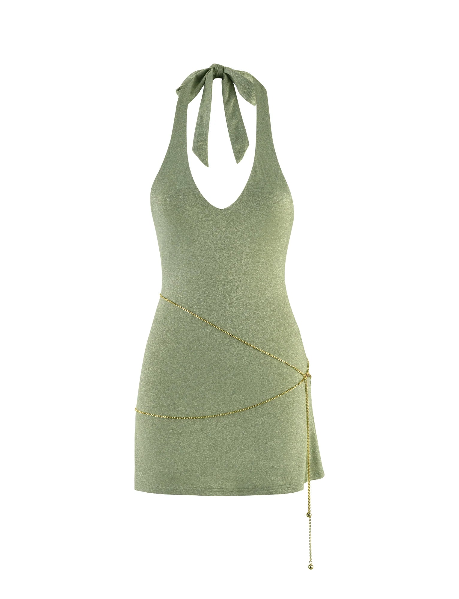 OPELI DRESS GREEN GREEN SPARKLE