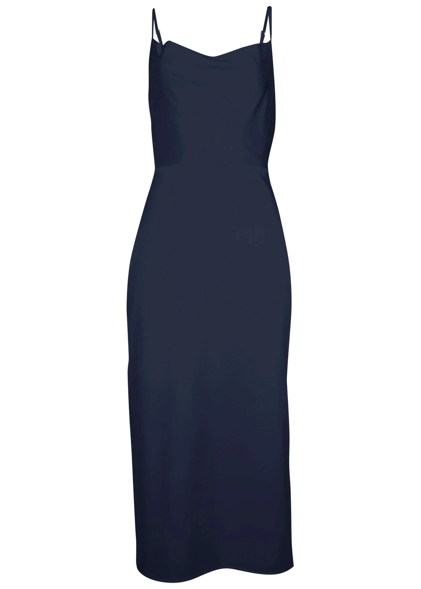 Cowl Neck Slip Dress Navy