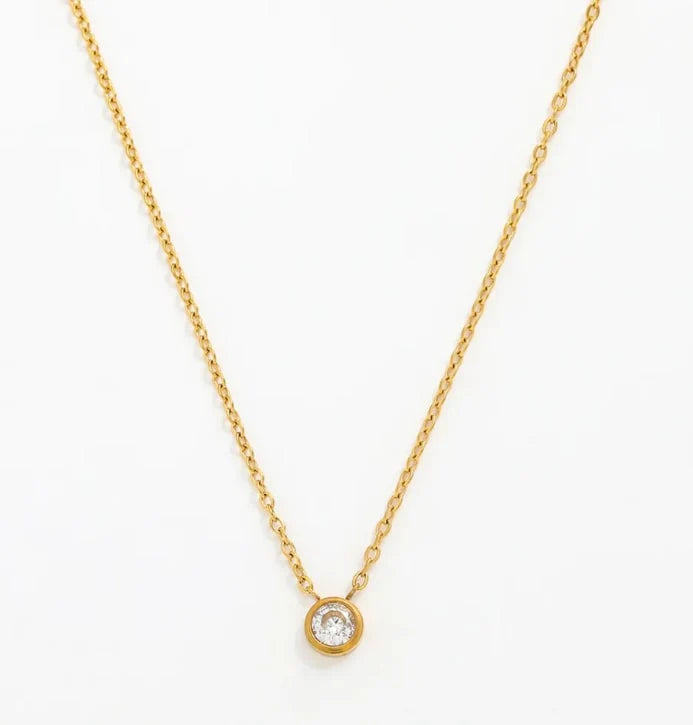 Emma Diamond Pendant Gold Necklace