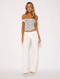 KITTIE TWILL PANT WHITE