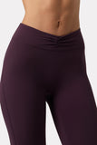 Soft Active Ruched Leggings in Plum