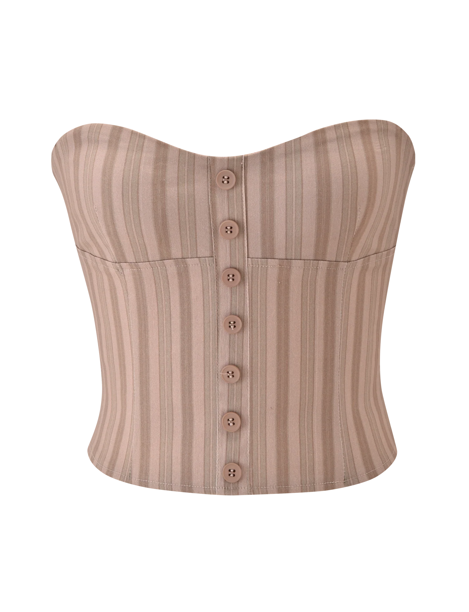 KITTIE STRAPLESS CORSET TAUPE STRIPE