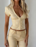 KITTIE SHIRT YELLOW STRIPE