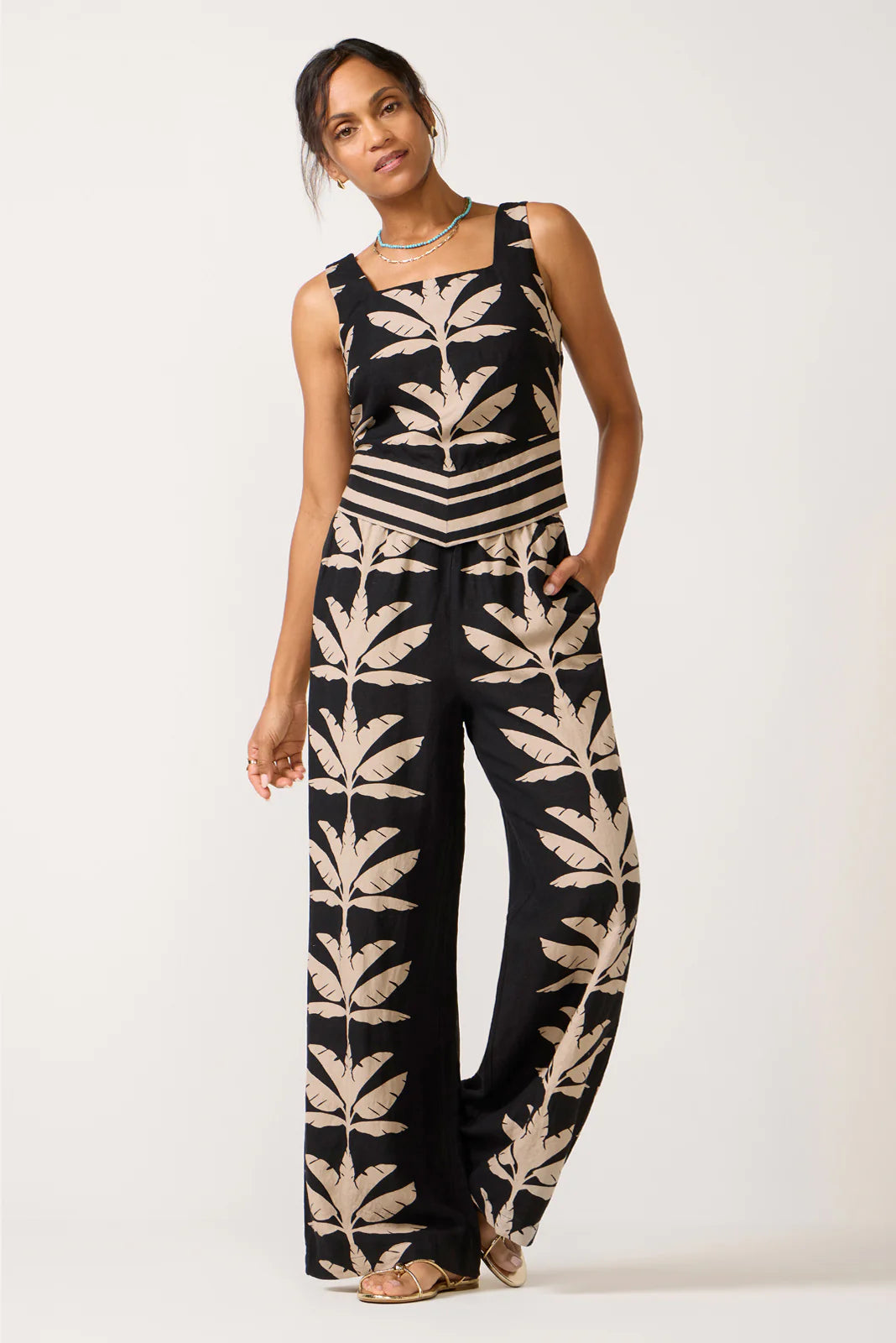 Dani Wide Leg Linen Pant