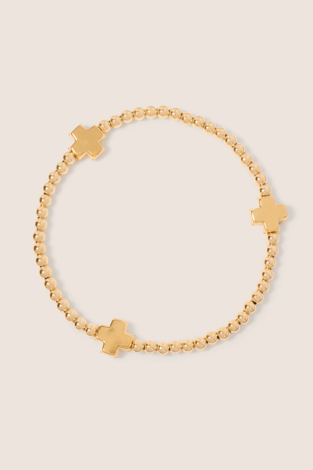Signature Cross 3mm Gold Bracelet Gold