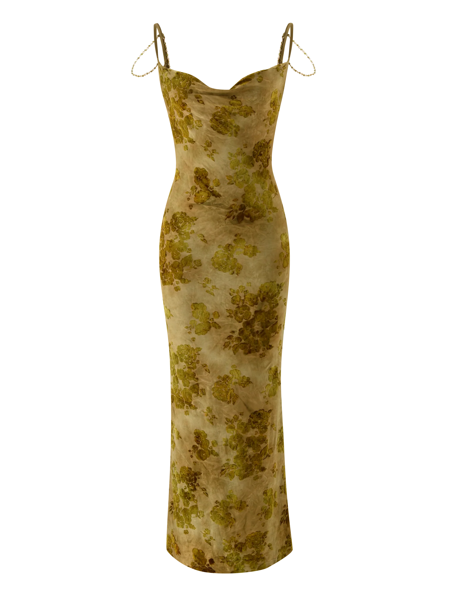 SPARROW MAXI DRESS GREEN BURNOUT