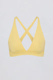 Soft Active Cross Back Sports Bra in Lemon