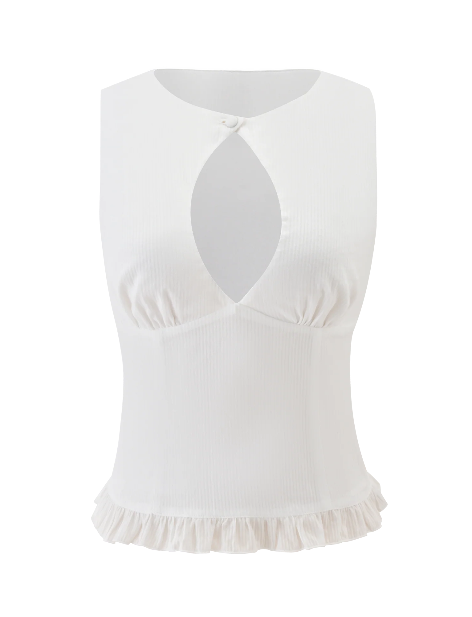 ANIYA KEYHOLE TOP WHITE