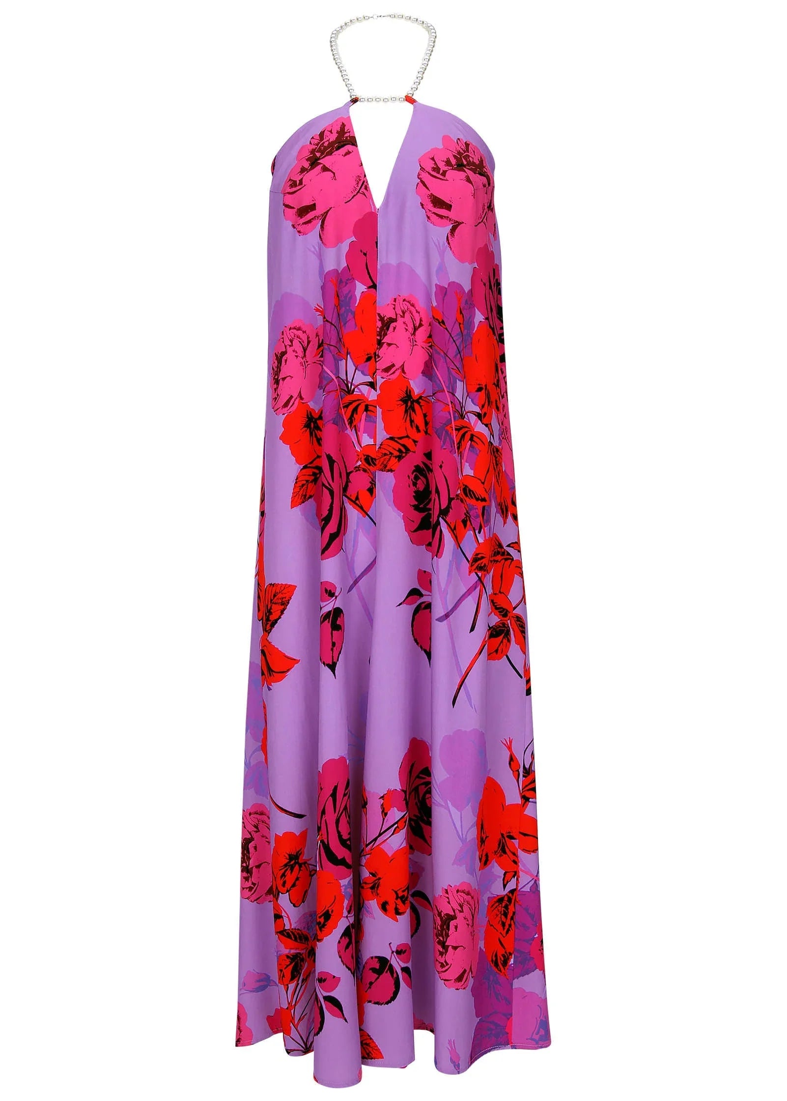Beaded Halter Maxi Offset Sensual Bouquet