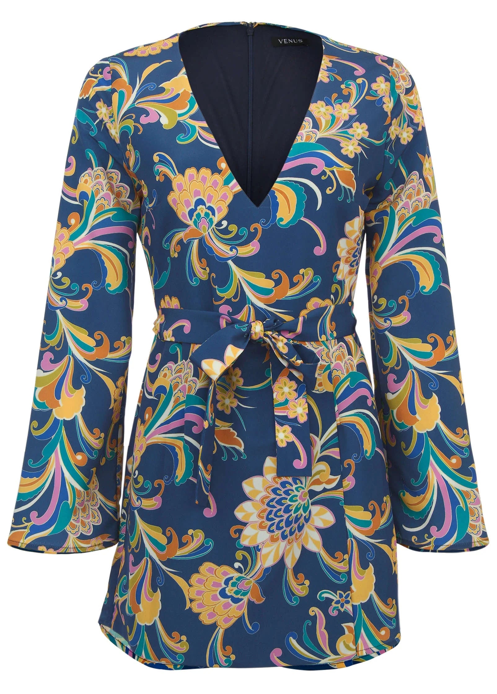 Long Sleeve Skort Romper Mystic Jacobean