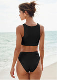 Knot High Neck Top Black Beauty