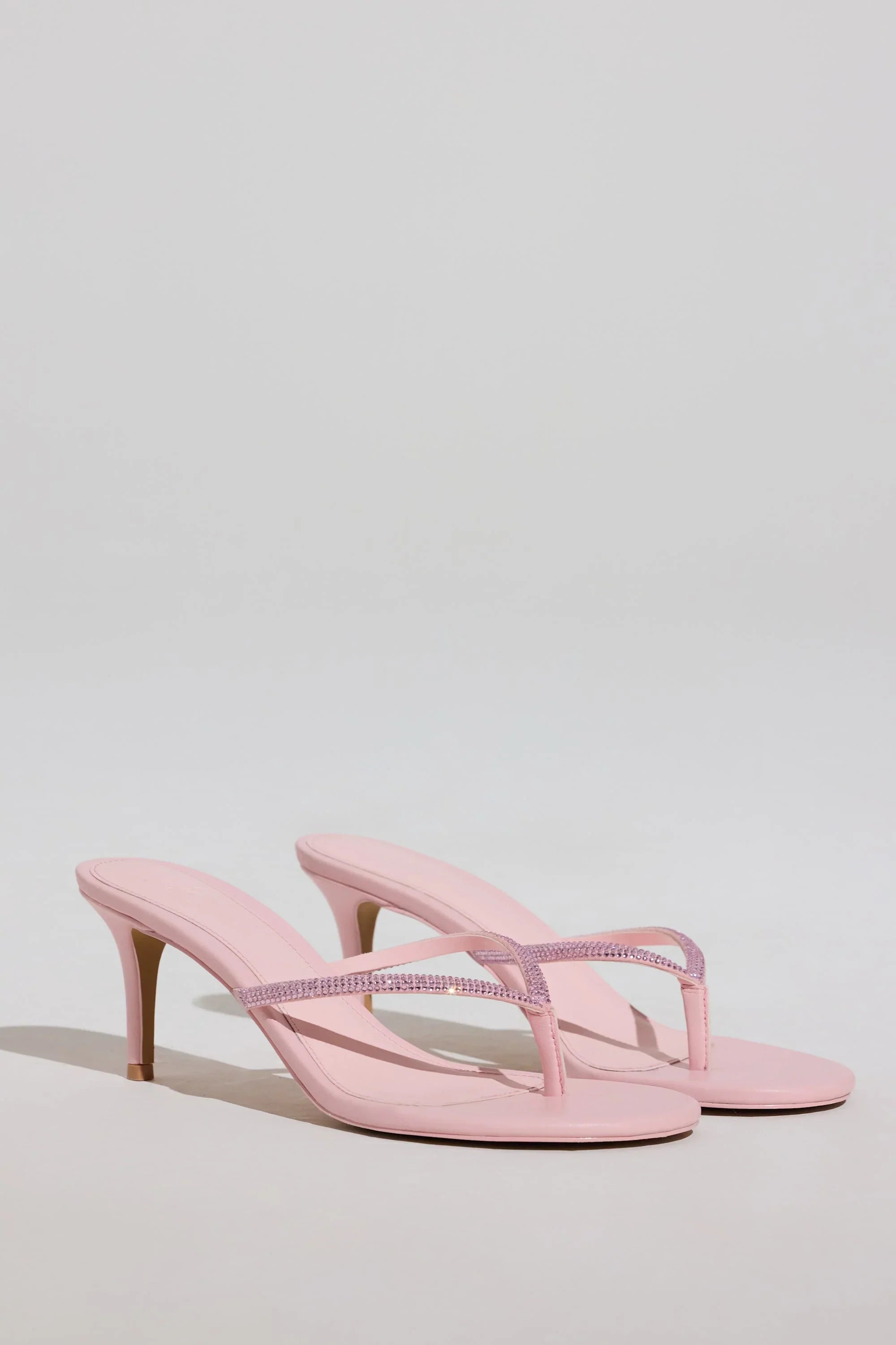 Heeled Sandal in Blush Pink