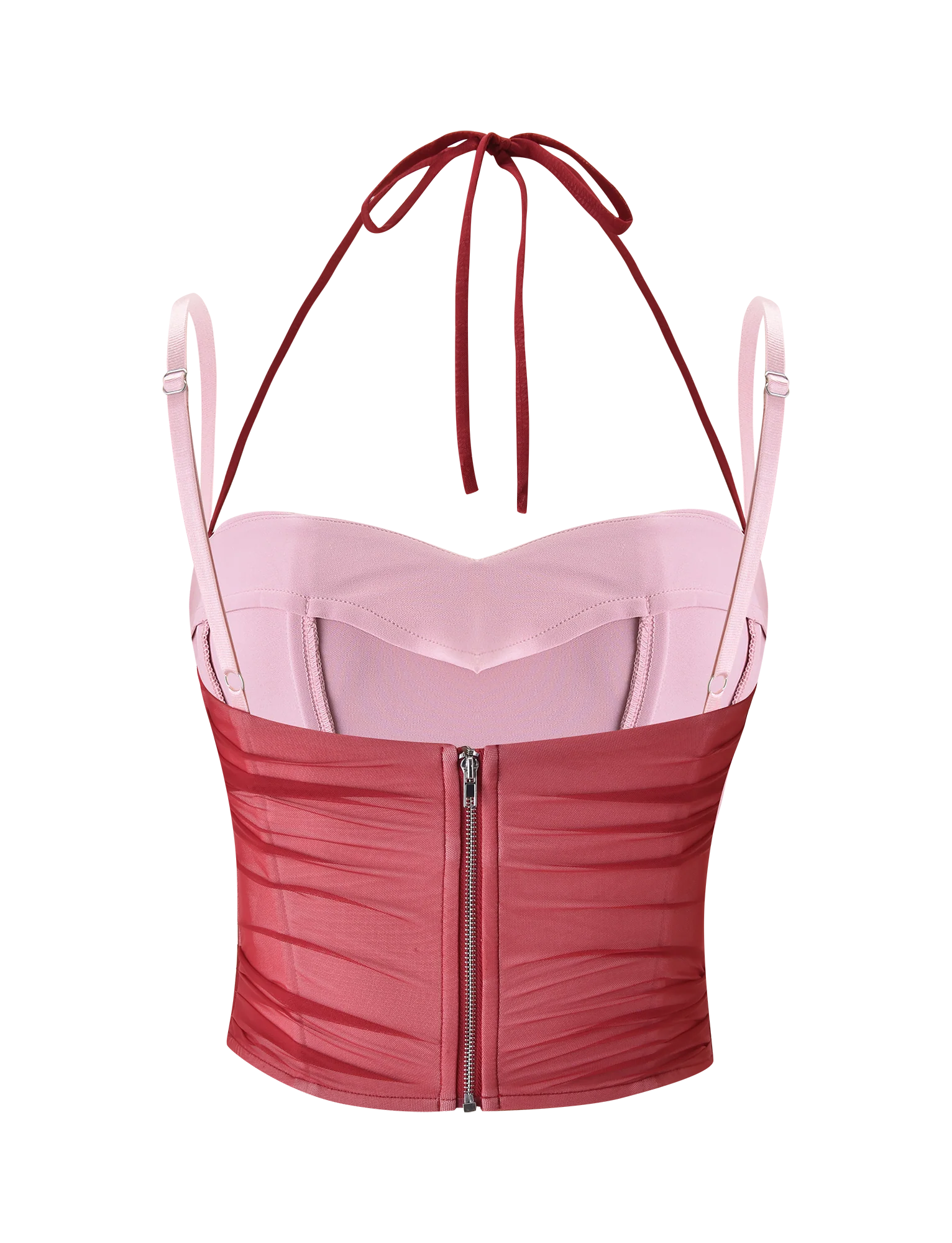 CALINE RUCHED CORSET RED