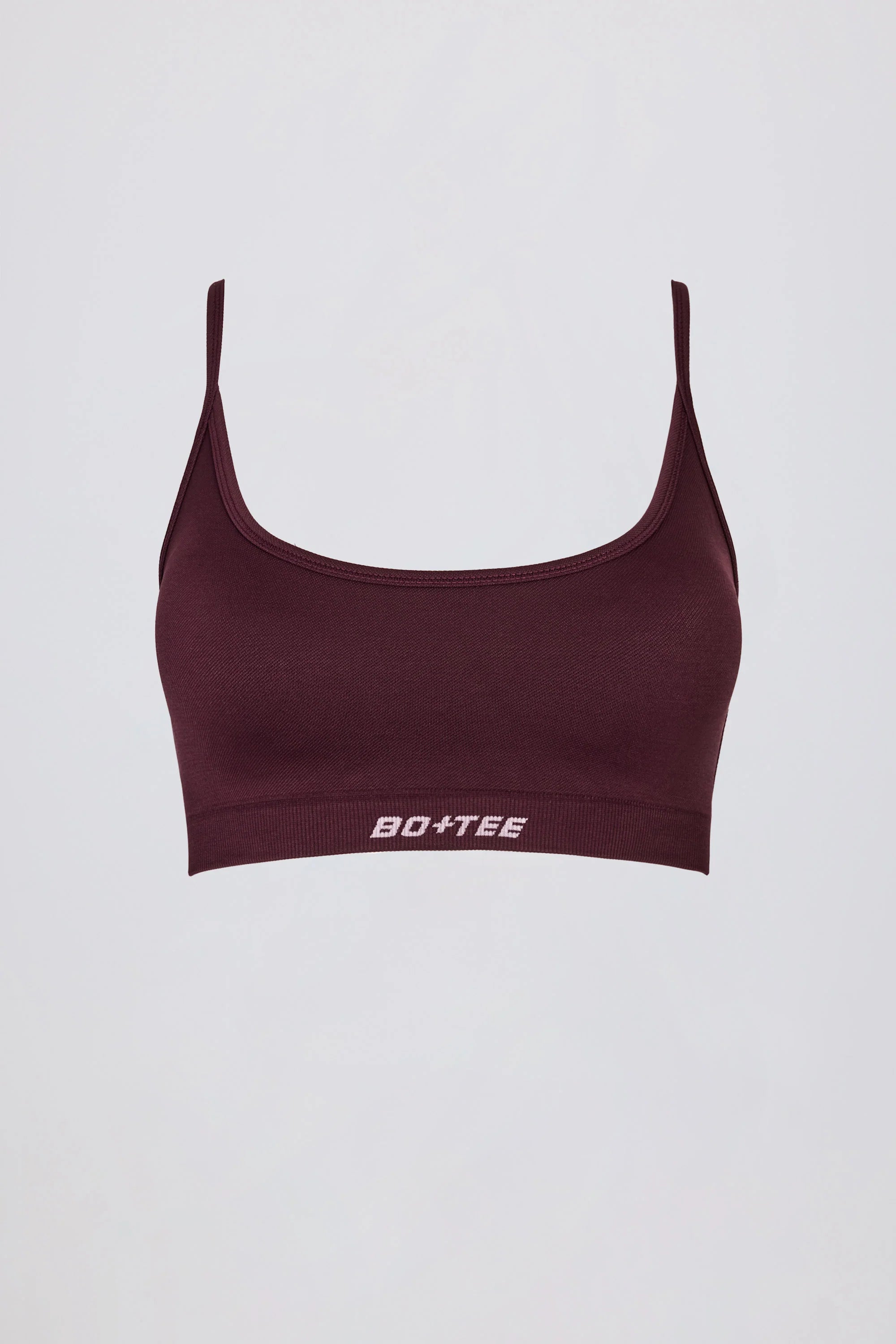 Super Sculpt Seamless Backless Sports Bra in Burgundy