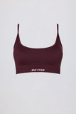 Super Sculpt Seamless Backless Sports Bra in Burgundy
