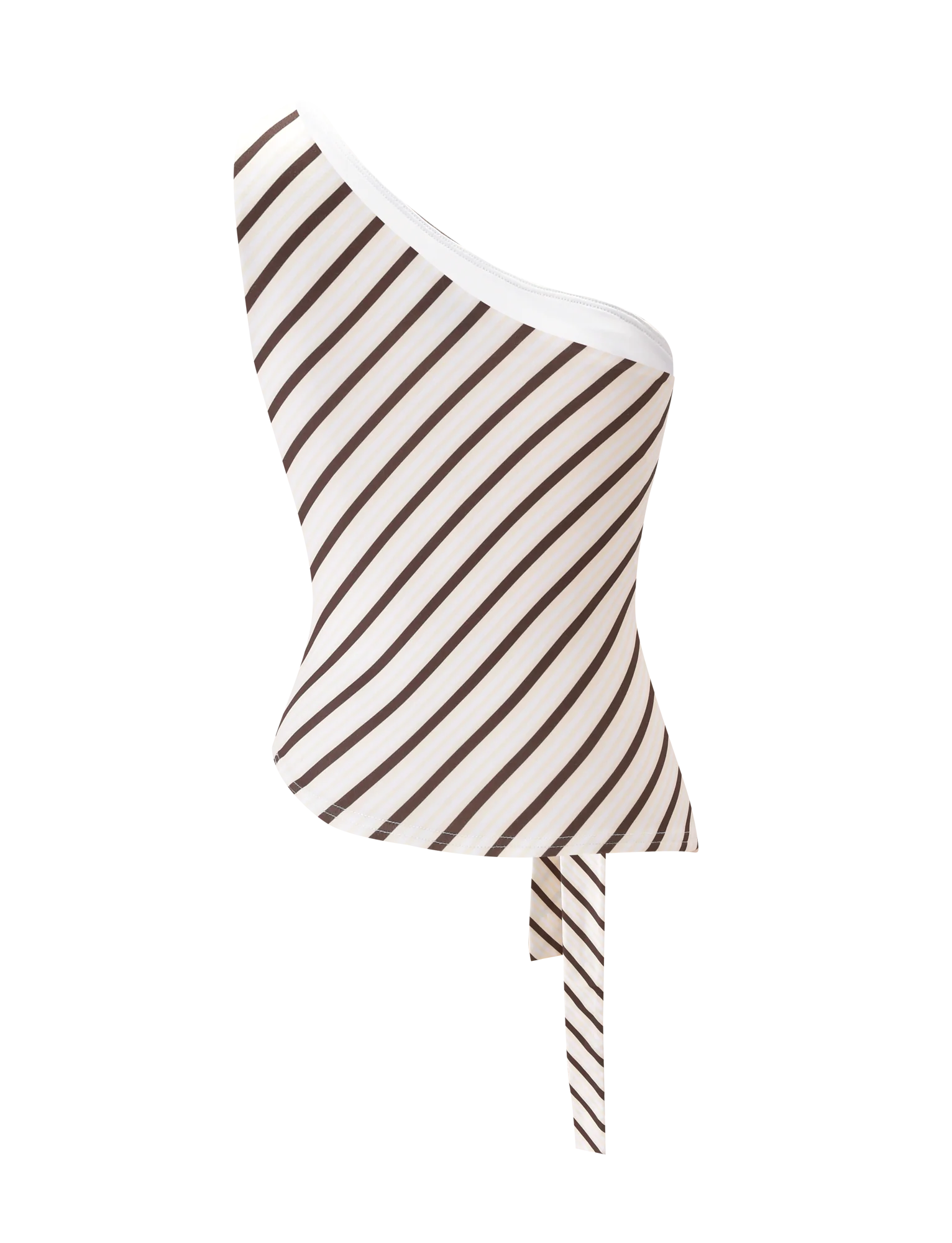 LYLE ONE SHOULDER TOP YELLOW STRIPE