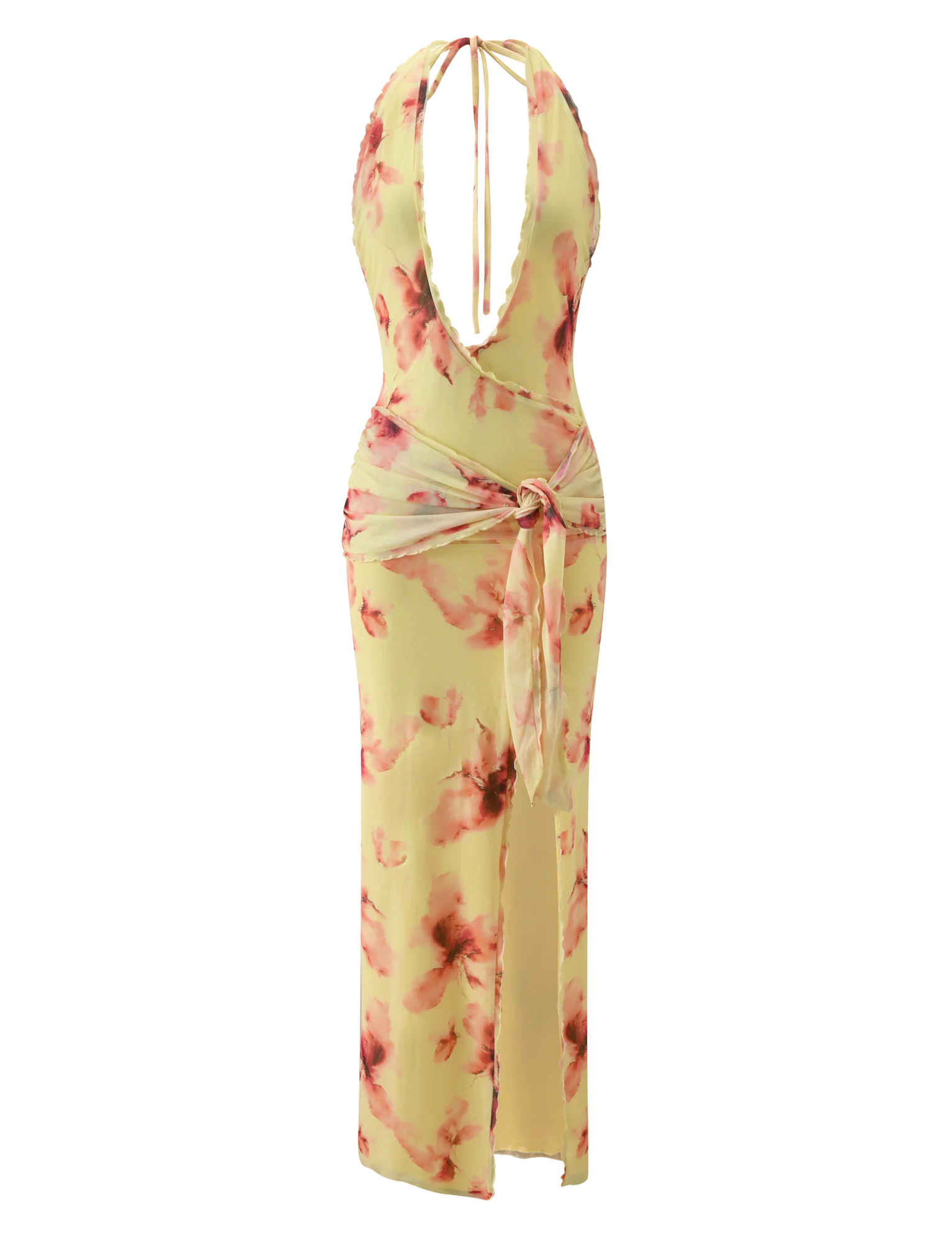 ALLEGRA MAXI DRESS YELLOW WATERCOLOUR FLORAL