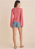 Pointelle Bell Cardigan Paradise Pink