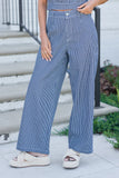 Lennon Navy Striped Pants