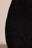 Embellished Cowl Neck Maxi Dress in Black