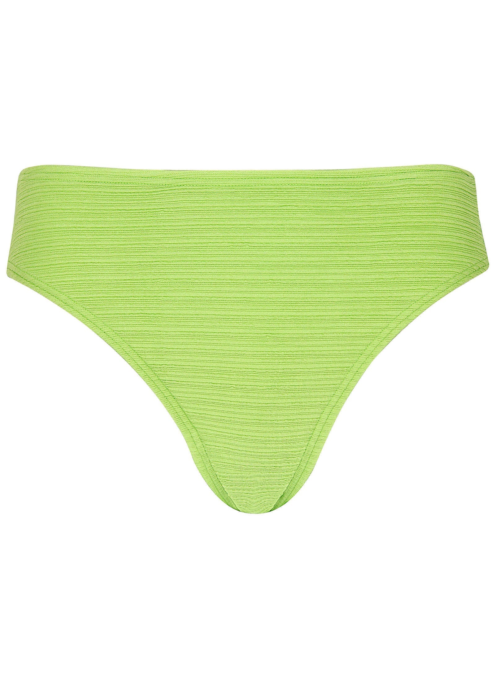 Textured High Waist Bottom Bright Lime Green