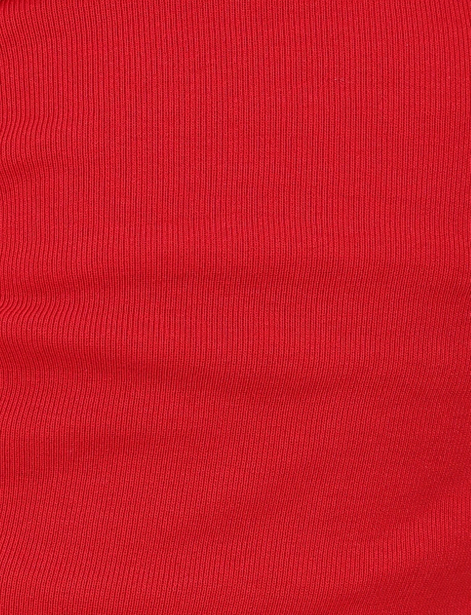 HARRIETT RIB TUBE TOP RED