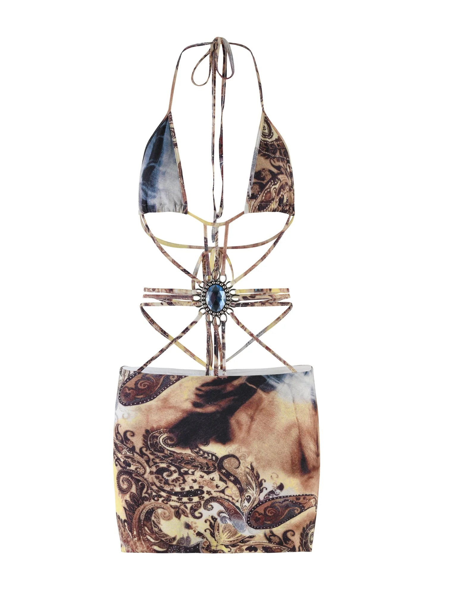 MARCEL DRESS MULTI TIE DYE PAISLEY TIE DYE