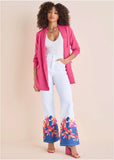 Flower Printed Modern Flare Flower Wave