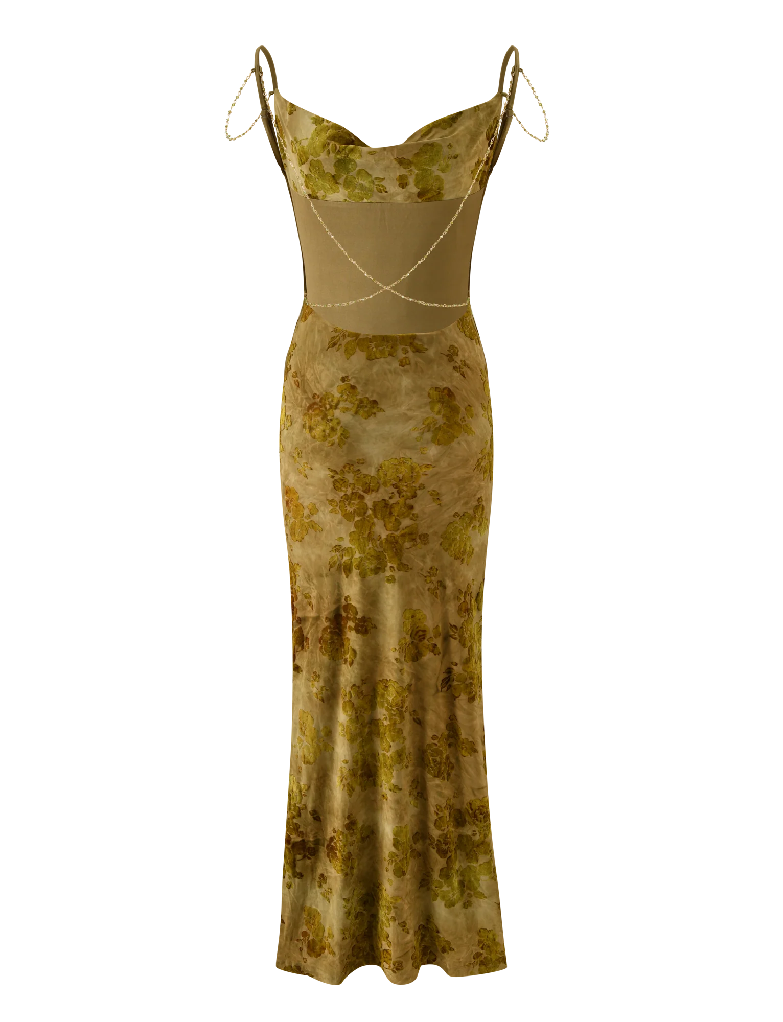 SPARROW MAXI DRESS GREEN BURNOUT