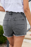 My Favorite Black Button Fly Denim Shorts