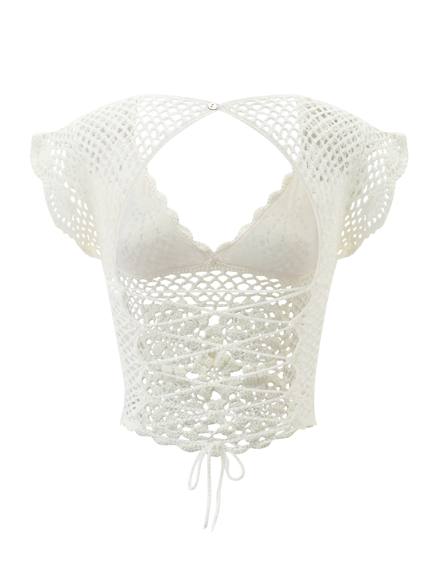 SASHA CROCHET TOP IVORY