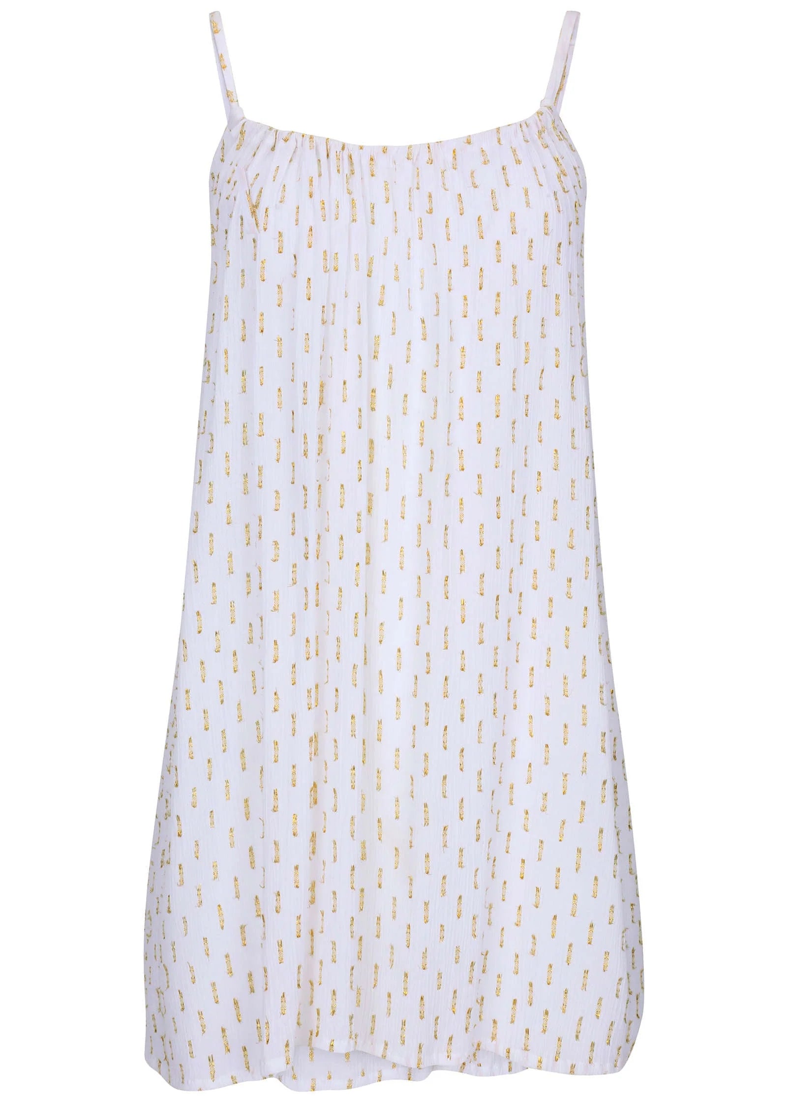 Lurex Cover Up Dress Pearl White