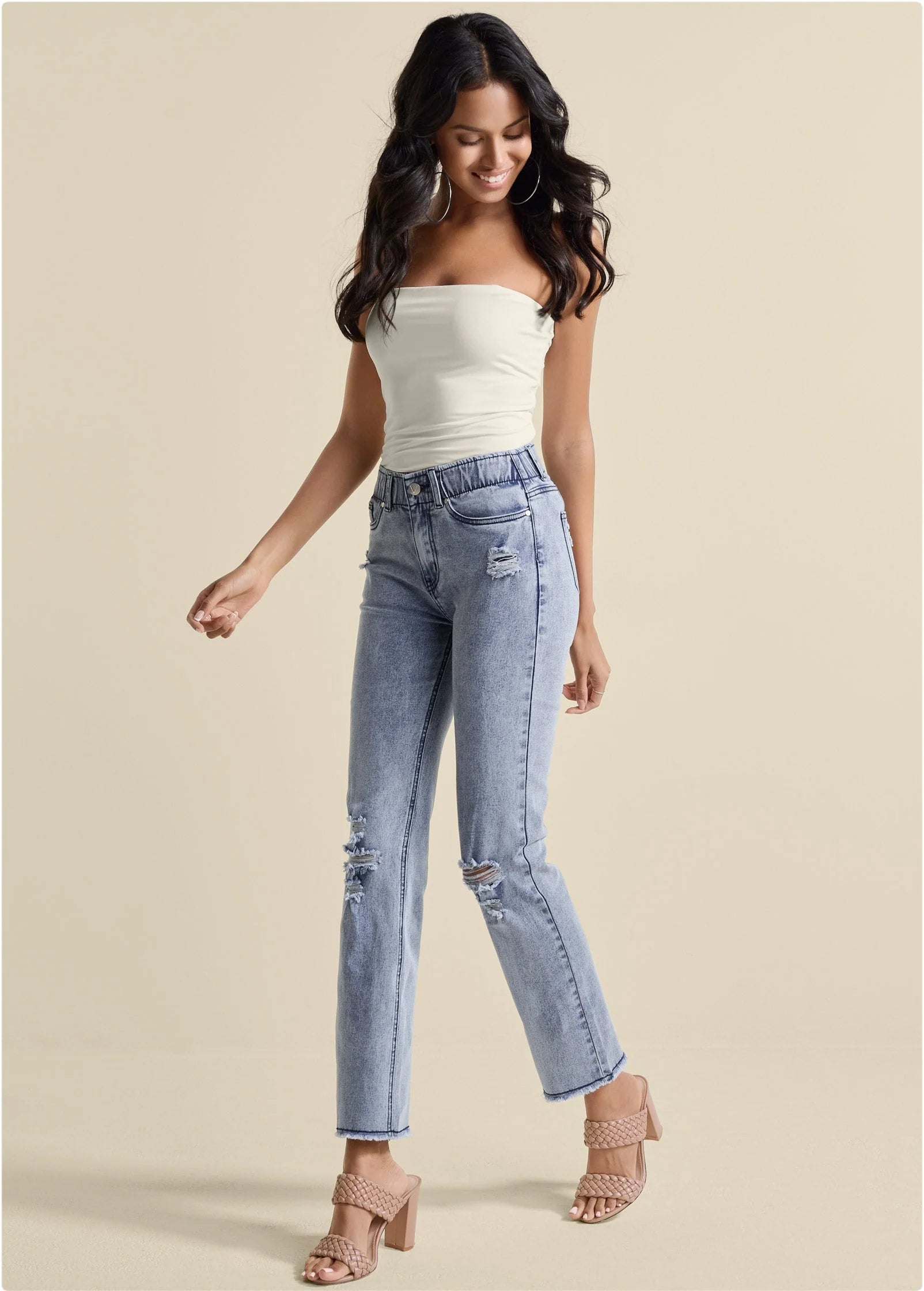 Straight Leg Acid Jeans Acid Wash