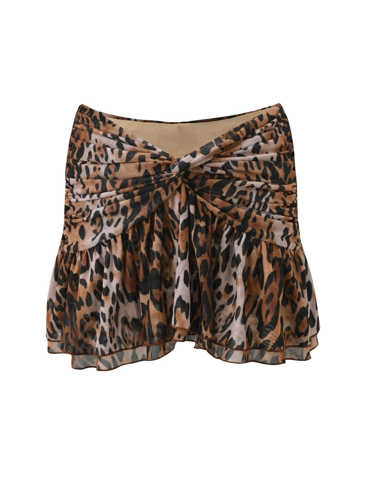 AZALEA TWIST MINI SKIRT LEOPARD