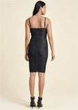 Ruched Mini Dress Jet Black