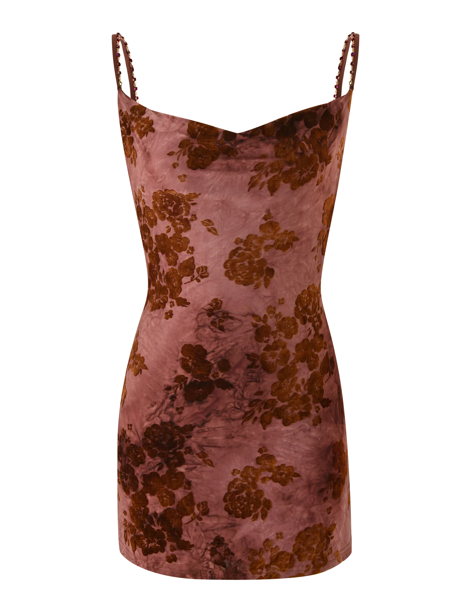 SPARROW MINI DRESS CHOCOLATE BURNOUT