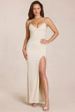 Deep V Neck Maxi Dress in Ivory