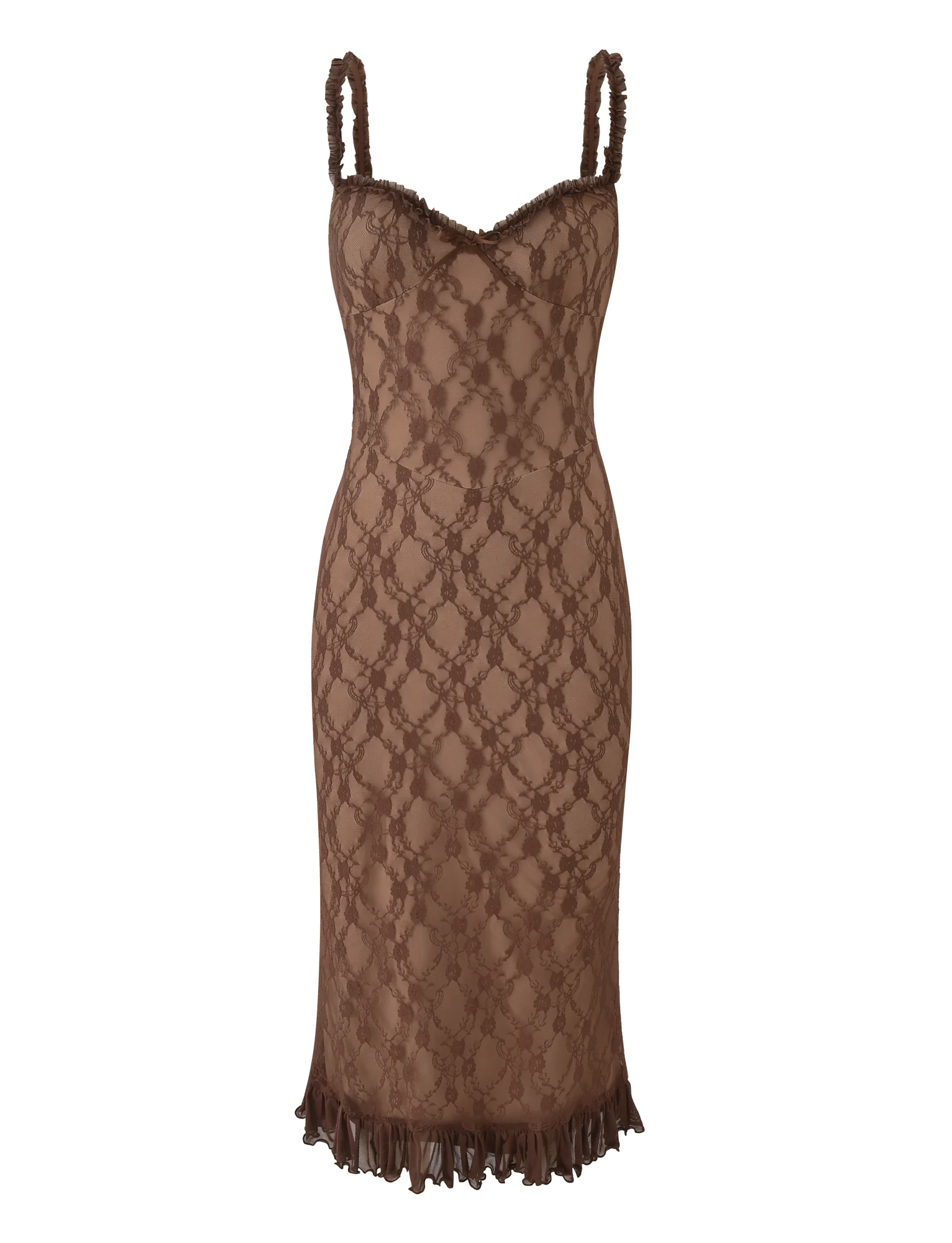 DEJA DRESS BROWN LACE