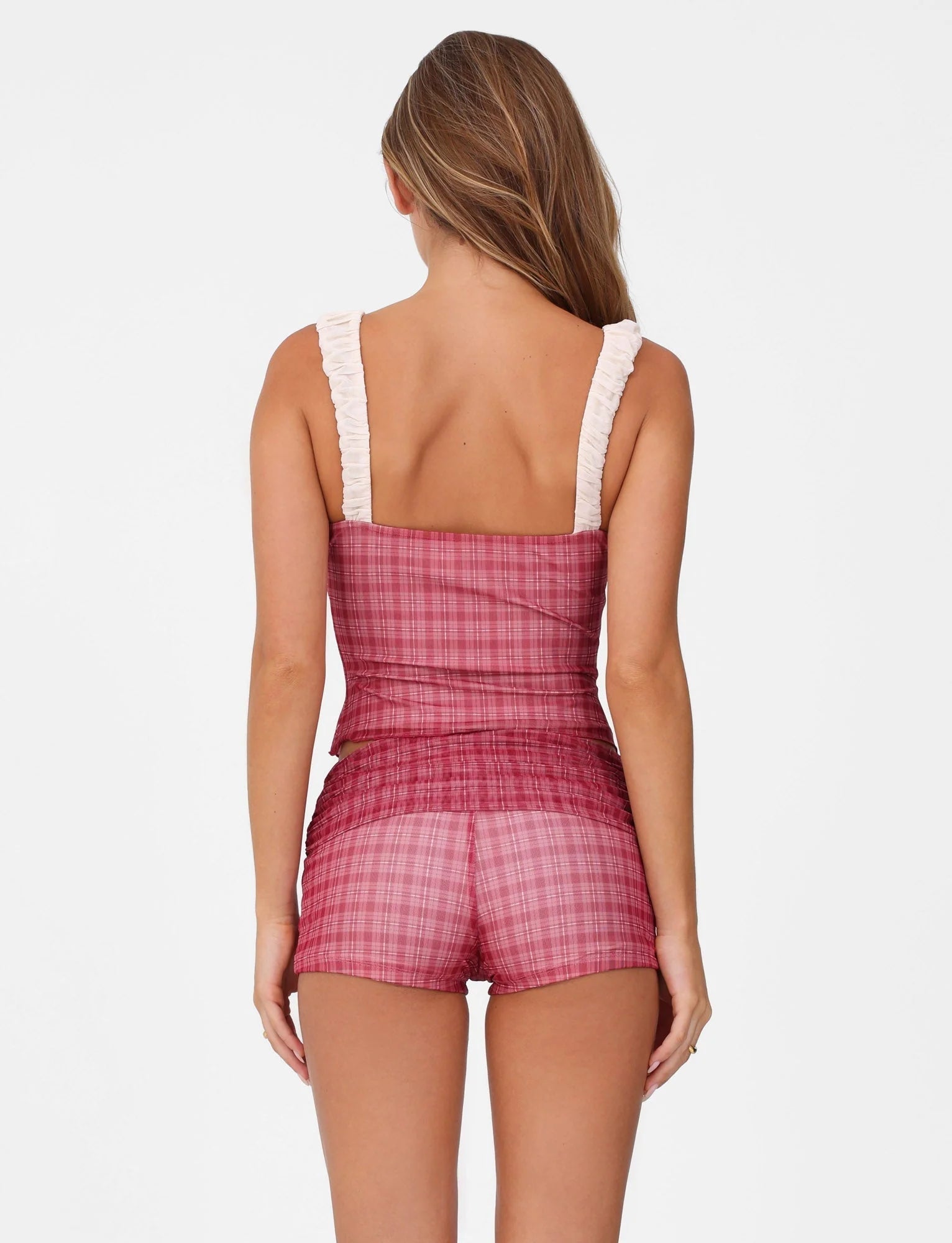 AMARAN TOP RED RED CHECK