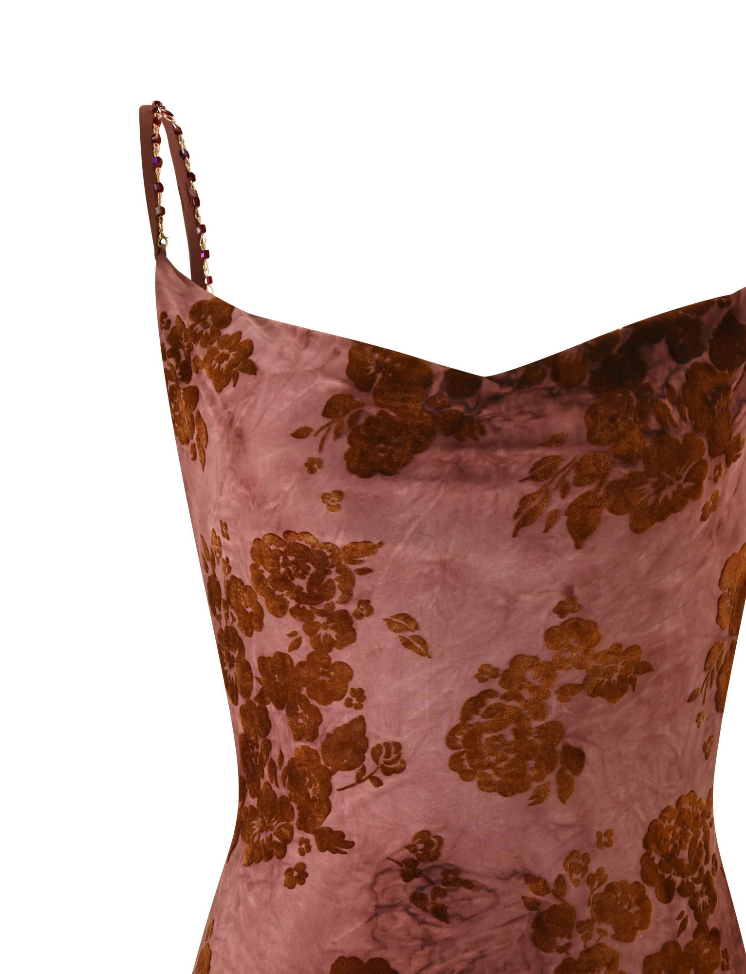 SPARROW MINI DRESS CHOCOLATE BURNOUT
