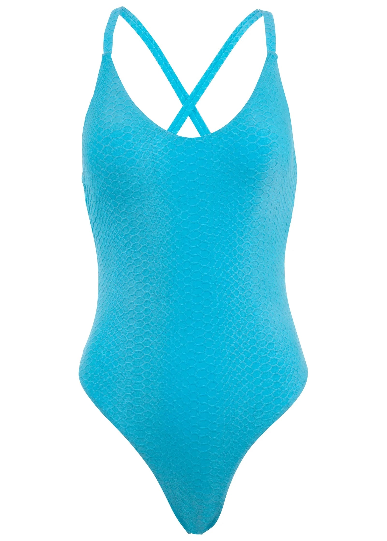 High Leg One Piece Aqua