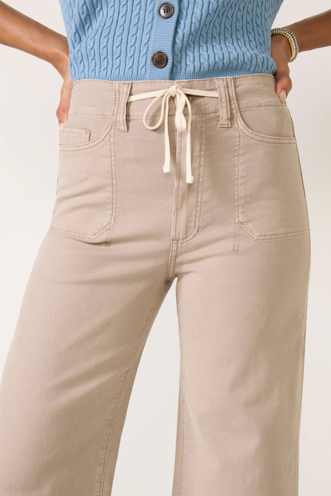Ari w Waistband Tie Wide Leg Pant