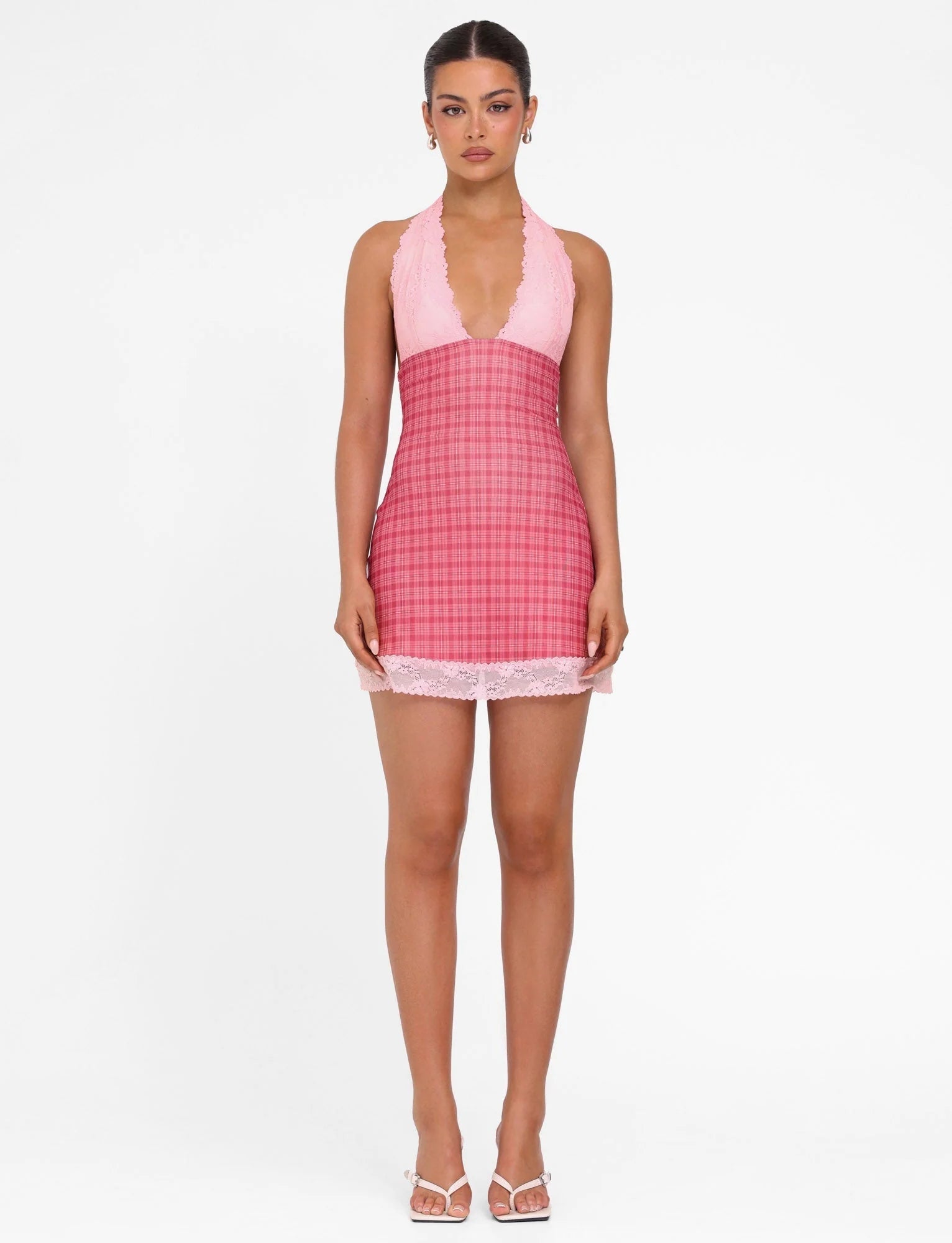NAVIA DRESS RED RED CHECK