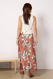 Satin Pleated Midi Skirt