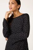 Campbell Dot Crepe Mini Dress