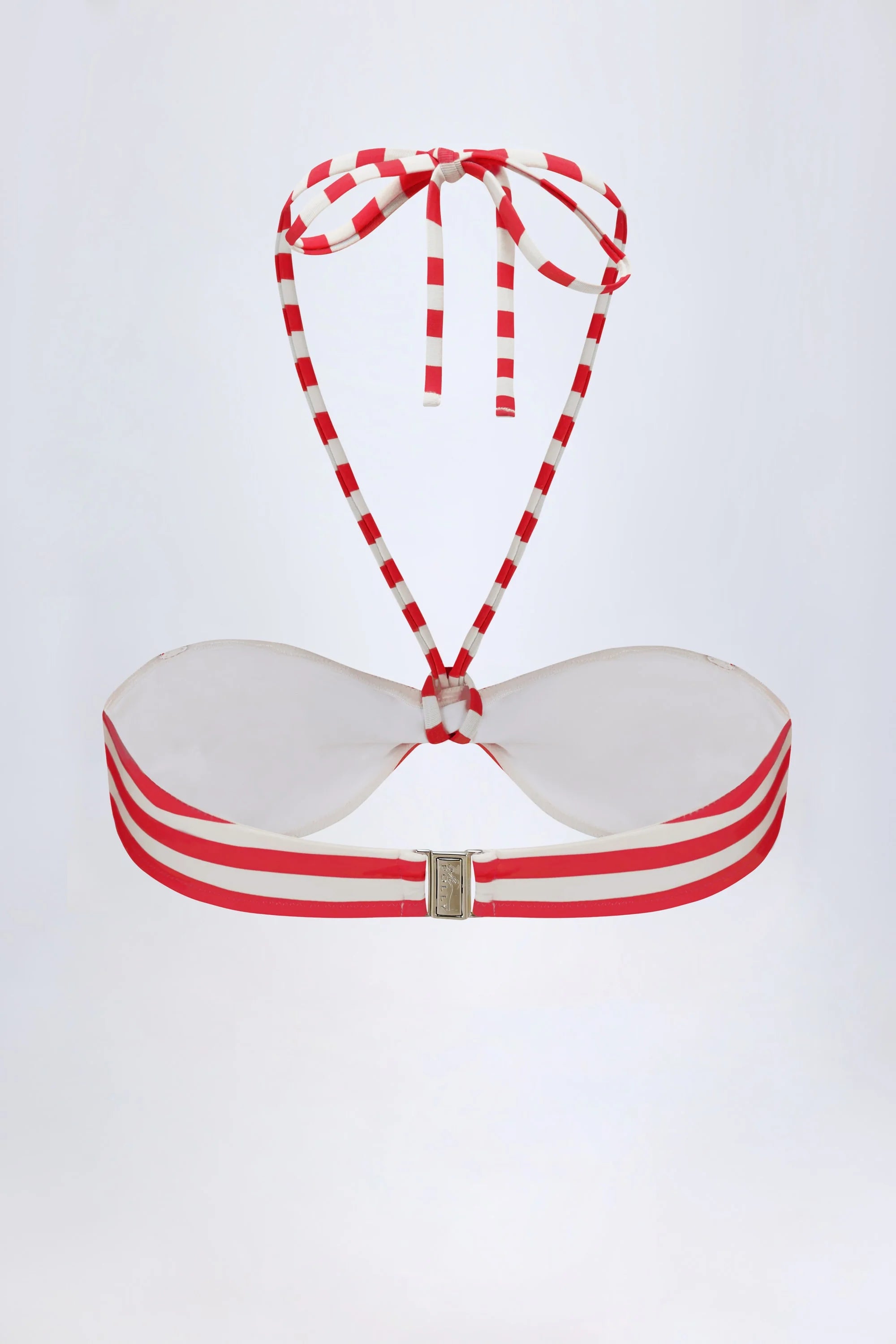 Multiway Bikini Top in Cherry Red Stripe